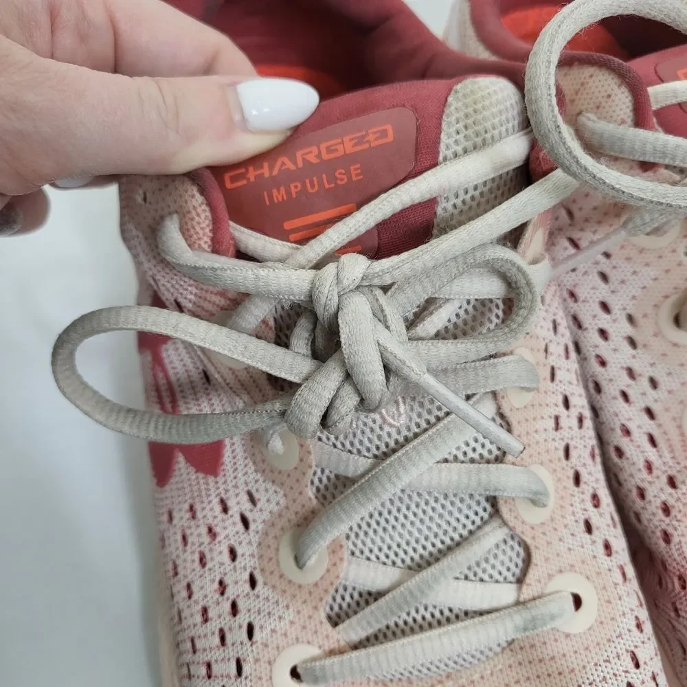 Under Armour Women's Light Pink Charged Impulse Running Sneakers 9.5 - Picture 3 of 9
